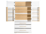78.2" Tall Farmhouse Kitchen Pantry Cabinet with 8 Door Storage Cabinet with 3 Adjustable 04574184