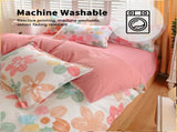 3 Piece Spring Pink Floral Duvet Cover Set for Women Adults Home Bedroom Pink Flowers Bedding Set 74460609