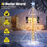 5ft Lighted Christmas Tree - 454 Dazzling LEDs, Star Topper, Wind/Snow/Sunproof, Indoor/Outdoor 46785770
