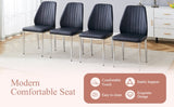 Set of Four Black PU Comfort Dining Chairs .Dining chair with extended backrest,BLACK W1151P167544