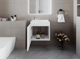 FM FURNITURE Haigleer Creek Bathroom Vanity with Integrated Sink, White B128P293877