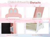 Pink rabbit-themed MDF cabinet with spray paint finish, 1 door and 1 drawer, children's jewelry and 66774399