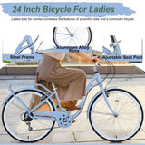 7 Speed, Steel Frame, Multiple Colors 24 Inch Ladies Bicycle W1019P165865