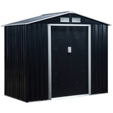 Steel Storage Shed Garden Tool house 7' x 4' White-AS 10055926