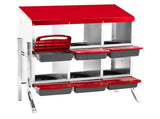 Chicken Nesting Box, 6 Compartment Nesting Box for Laying Eggs, Wall Mount Chicken Brooder Box with 97240448