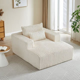 62.5-Inch Corduroy Sponge Sofa Lounge Chair,No Assembly Required,Fluffy Modern Sleeper Chair for W834P206038