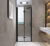 36 "x 72" Bifold Shower Door, 1/4" Tempered Glass, Matte Black Aluminum Frame, Explosion Proof W1675P307149