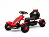 Red Kids Pedal Go Kart Adjustable Seat, Rubber Wheels for Park Outdoor Ride 35247390