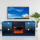 ZUN Fireplace TV Stand With 18 Inch Electric Fireplace Heater,Modern Entertainment Center for TVs up to W1625P152178