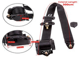 2Pcs Universal Retractable 3 Point Seat Belt Car Vehicle Safety Belt Harness Set 14993563