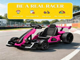 Pink 24V Electric Go Kart, 7.5 MPH, Adjustable Seat, Safe Slow Start for Kids 87915791
