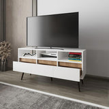 Picacho TV Stand with Multistorage, 3 Drawers and 3 Shelves, White Natural Oak . B128P263732
