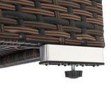 71*71*60.5cm Square Brown Gradient Iron Frame Can Be Stored Rattan Locker 80761880