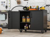 Heavy-Duty Metal Garage Storage Cabinet with Wheels - Sturdy and Durable Tool Storage Cabinet for T2398P223005