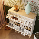 Shoes Storage Cabinet for Entryway,Narrow Shoe Rack Cabinet,Shoe Cabinet with 2 Flip W3166P268388