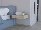 Light Gray Wall-Mounted Floating Nightstand B062P175153
