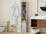 72" Tall Slim Storage Cabinet, 6-Tier Narrow Freestanding Bathroom Cabinet with 1 Door and 2 86929190