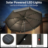 10 foot terrace umbrella with solar powered LED lights and multi-layered ventilated roof 19320270