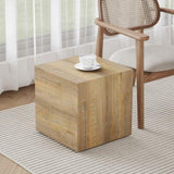 ZUN Elevate your living space with this square modern MDF coffee table that showcases smooth, light wood W1151P187996