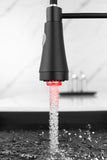 LED Commercial Kitchen Faucet with Pull Down Sprayer, Single Handle Single Lever Kitchen Sink Faucet W1932P172276