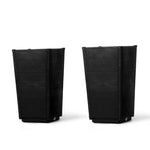 ZUN 2 Pack Outdoor Tall Plastic Planter Set, Large Flower Pots with Drainage Holes, Durable Plant Pots 24282110