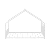 Twin Size House Bed with Roof and Colorful Lights, Metal Bed Frame with Slats and Legs, House Bed W1820P234195