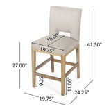 27 Inch Counter Stools, Set of 2,Fabric 72489.00WHEAT