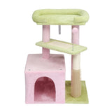 27.5in Cat Tree, Multi-level Cat Tower with Cat Scratching Post and Pad, Cozy Cat Condo, Padded Top 73326498