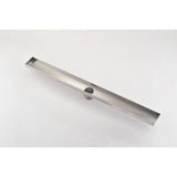 28 Inches Linear Shower Drain with Removable Quadrato Pattern Grate, 304 Stainless Shower Drain W928P199550