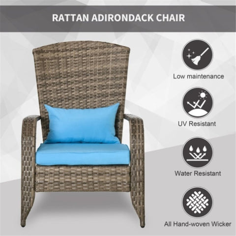 ZUN Rattan Chair/ Garden chair -Pink （Prohibited by WalMart） 25802949