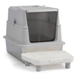 Stainless Steel Cat Litter Box, Covered Extra Large Cat Litter Box Enclosure, Metal Kitty Litter 61071037