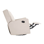 ZUN Milah Gliding Swivel Recliner Tufted Latte Fabric B02263780