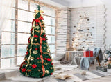 7 FT Fully Decorated Pre-lit Christmas Tree, Pop Up Artificial Xmas Tree with 200 Warm Lights Remote 44326219