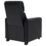 Black Upholstered Push-Back Recliner B062P145564