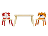 Kids Table and 2 Chairs Set, 3 Pieces Toddler Table and Chair Set, Wooden Activity Play Table Set 61497524
