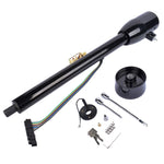 ZUN 30" Tilt Manual Floor Shift Steering Column with Key & 9 Bolt Adapter Black NEW 07767798