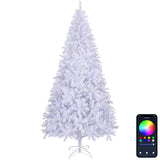 7 FT Pre-lit Artificial Christmas Tree, APP Controlled Xmas Tree Hinged Branches with 400 RGB Lights 62233603