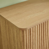 3 Drawers Drasser, 27.6'' Wide Modern Chest of Drawers Curved wave Design,Nightstand,Wood Drawer W1820P335659