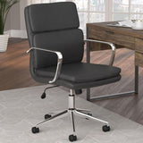 ZUN Black Height Adjustable Rolling Office Chair B062P153791