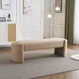 Elegant and Simple Long - shaped Ottoman Bench, Light Camel N769P227926Y