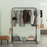 ZUN Floor-Standing Metal Coat Rack, Clothing Coat Rack With Bottom Rack, Hanger For Hanging Clothes And 59330454