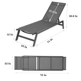 ZUN Outdoor Chaise Lounge Chair,Five-Position Adjustable Aluminum Recliner,All Weather For 49712160