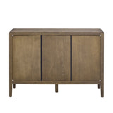 U-Style Storage Cabinet Sideboard Wooden Cabinet with 2 Metal handles and 2 Doors for Hallway, N711P241278D