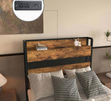 Twin Bed Frames with Headboard, Twin Size Bed Frames with Storage Drawers, Twin Bed, Black Metal W2129P262896