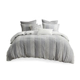 King/Cal King 3 Piece Cotton Jacquard Duvet Cover Set B03596508