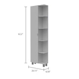 White 5-Shelf Linen Cabinet B06280253