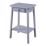 Grey End Table with Bottom Shelf B062P185693