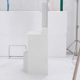 41" Large Size Left Bedside Cabinet Vanity TableCushioned Stool, Extra Large Touch Control LED W3258P296779