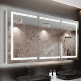 Smart LED Medicine Cabinet with Built-in High-Power Outlet , 66*36inch , Stepless Dimming & Anti-Fog W637P252345