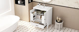 30" Bathroom Vanity with Sink Vintage Style, Multi-functional Storage Space, Door Shelf, N759P218644K